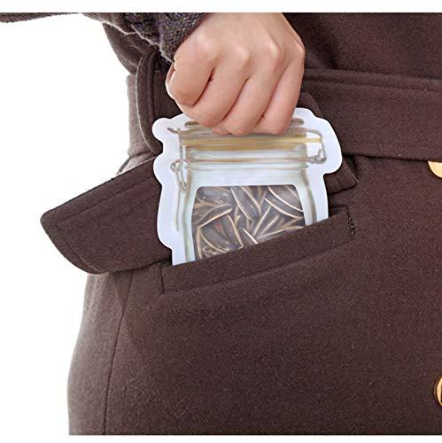 Jar Shaped Air Tight Zipper Pouch (Combo Pack)