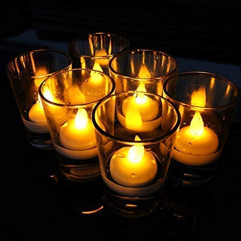 Flameless Water Sensor LED Light Battery Operated Candles for Decorations