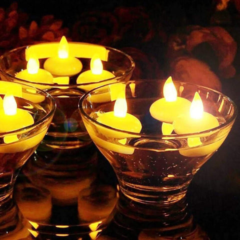 Flameless Water Sensor LED Light Battery Operated Candles for Decorations