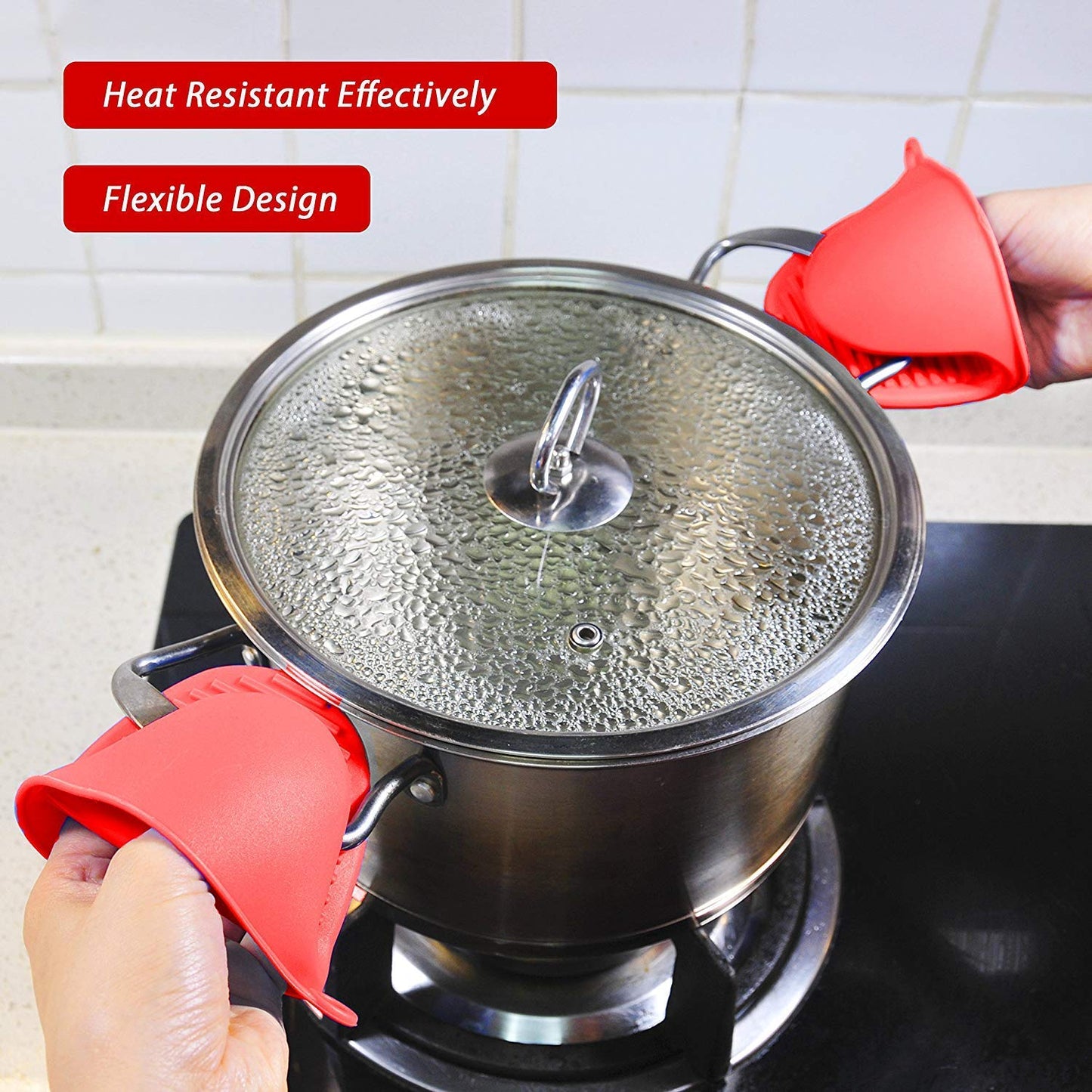 Silicone Pot Holder Heat Resistant, Oven Glove (1 PAIR)