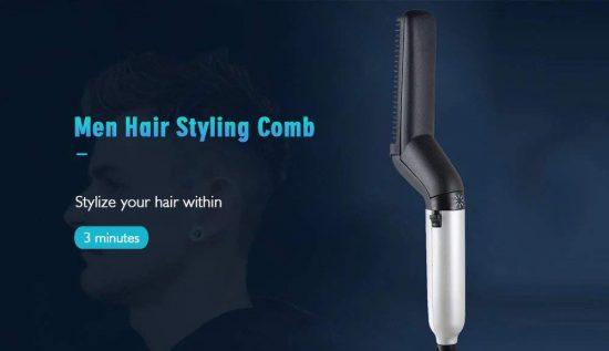 Men's Beard and Hair Curling Straightener Modelling Comb