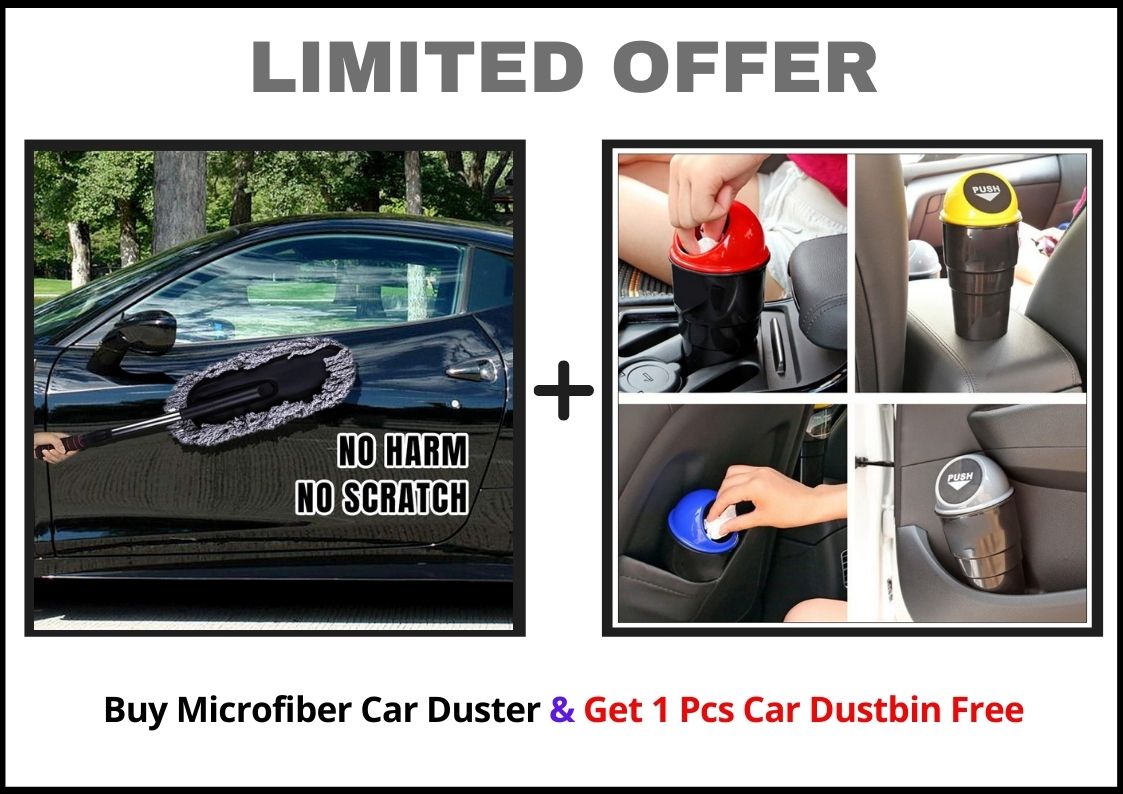 Microfiber Car Duster( 1 Free Car Dustbin)