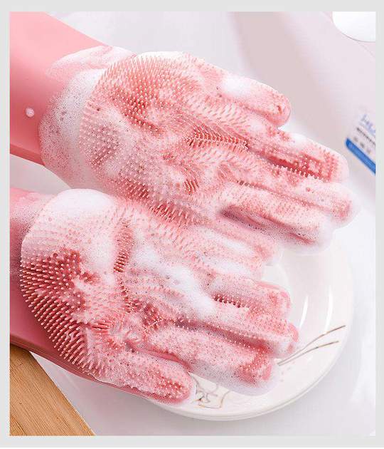 Silicone Scrubbing Gloves (1 PAIR)